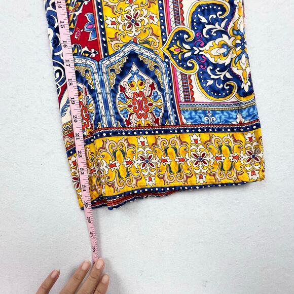 Haute Hippie Medium Wide leg pants boho resort flowy pattern beachwear lounge - Picture 10 of 10